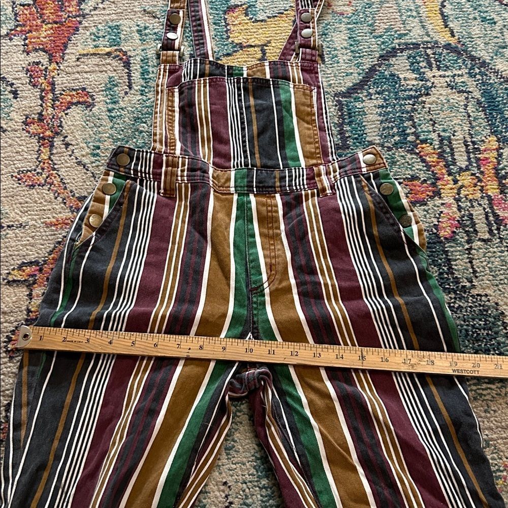 BDG Multicolor Striped Overalls a small - Picture 12 of 13